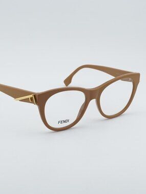 Fendi FE50101I 045 Eyeglasses Brown 53mm Cat Eye Frame